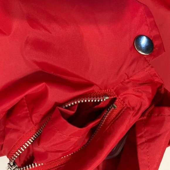 Five Four LA Jacket Men Medium Red Lightweight Elastic sleeve Stowaway Hood NWT - Picture 14 of 15